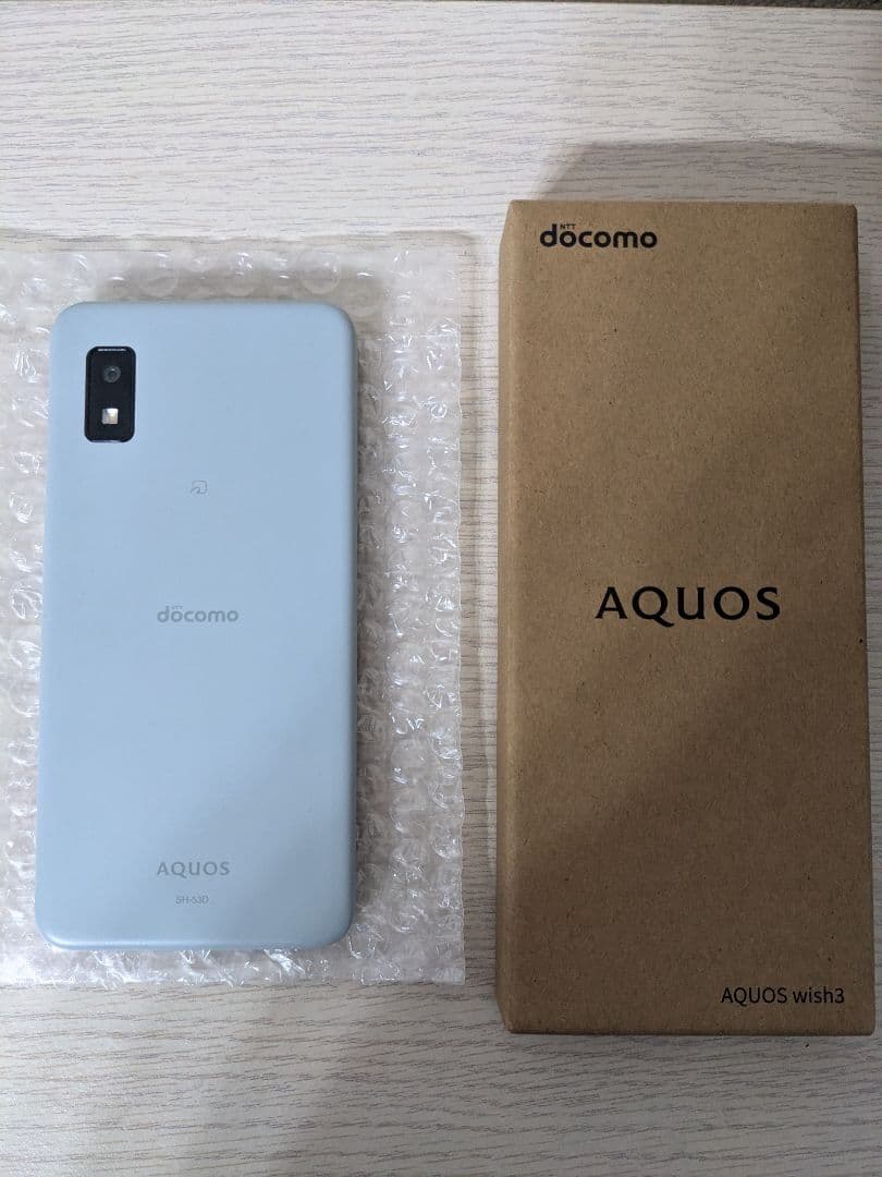 AQUOS wish3 ホワイト simフリー未使用品　箱説明書付き