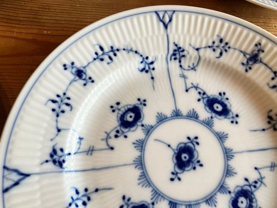 ロイヤルコペンハーゲン　ブルーフルーテッド　19デザートプレート×5