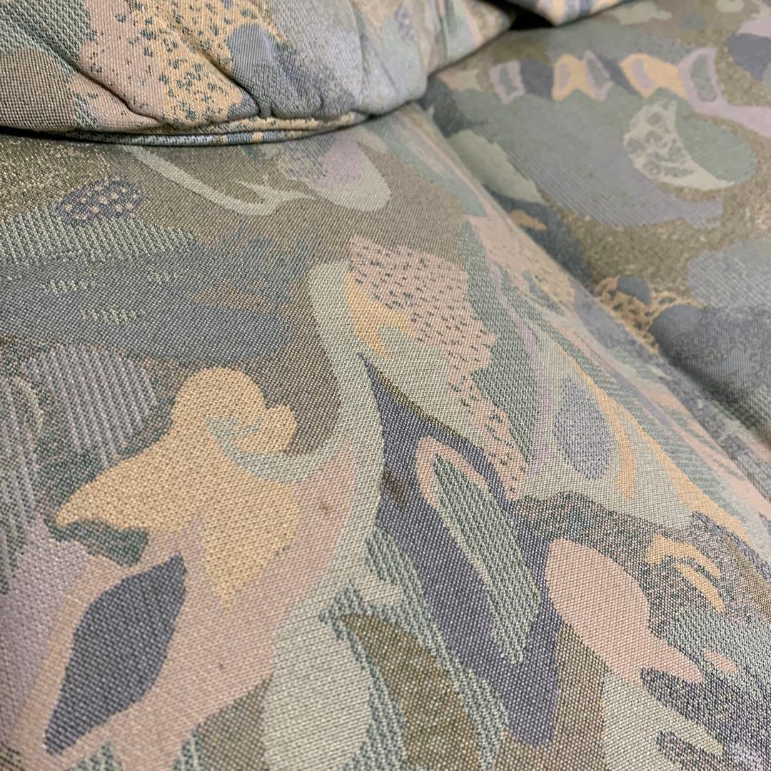 高級マルニ木工ヴィンテージ昭和レトロ平成レトロカモフラージュ柄 2人掛けソファ