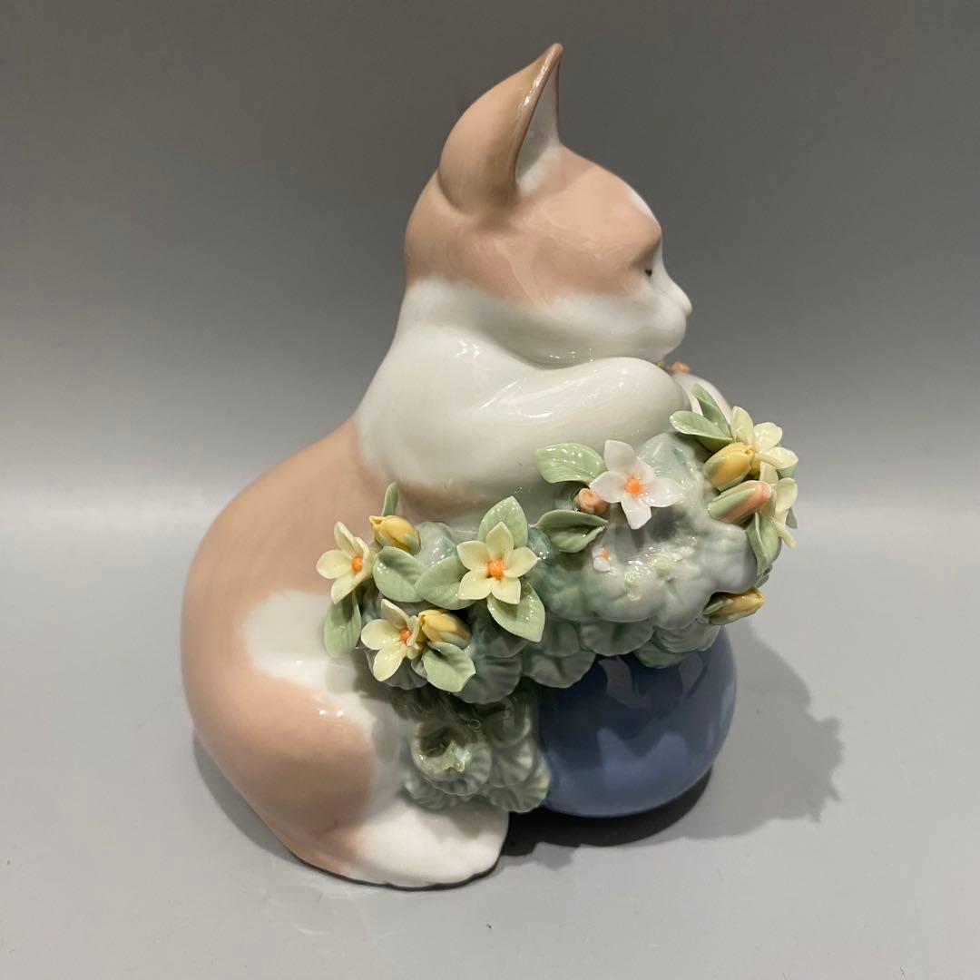 美品 LLADRO リヤドロ お昼寝の場所 子猫 磁器人形 インテリア 猫