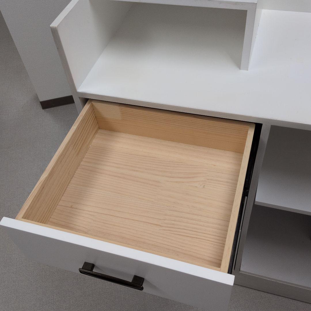 レジカウンター　受付カウンター　おしゃれ木製カウンター　ホワイト