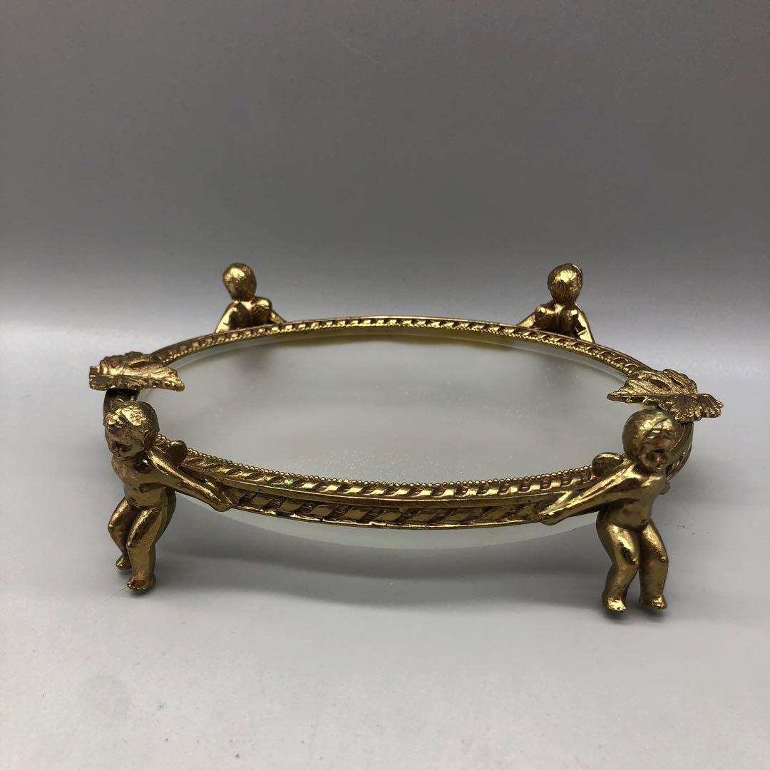 イギリス英国アンティークエンジェル天使真鍮小物入れトレイソープディッシュ