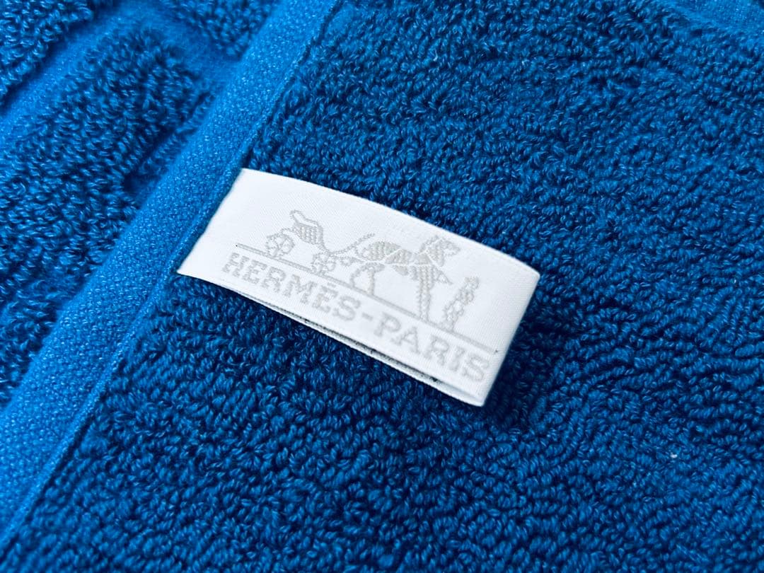 【値下げ‼︎未使用】HERMES ゲストタオル《ステアーズ》 マリン 青