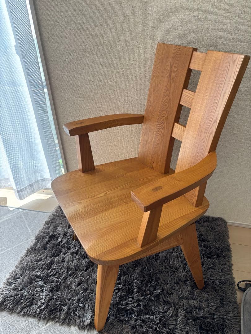 木製ダイニングチェア 3脚セット 回転 ベージュ 値下げ セール