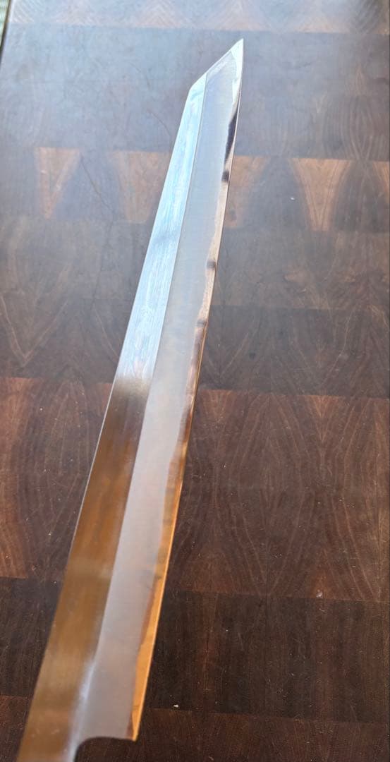 堺打刃物　霞　切付　柳刃　尺　300mm 包丁　白鋼　和包丁　黒檀　八角柄