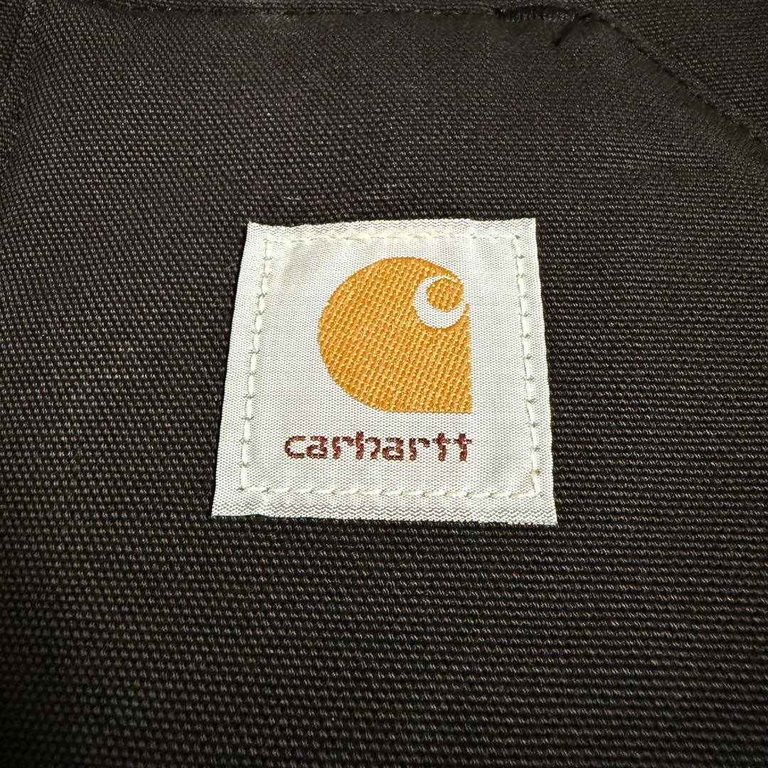 90s 00s Carhartt ダック地 キルティング ベスト 腰ゴム 黒