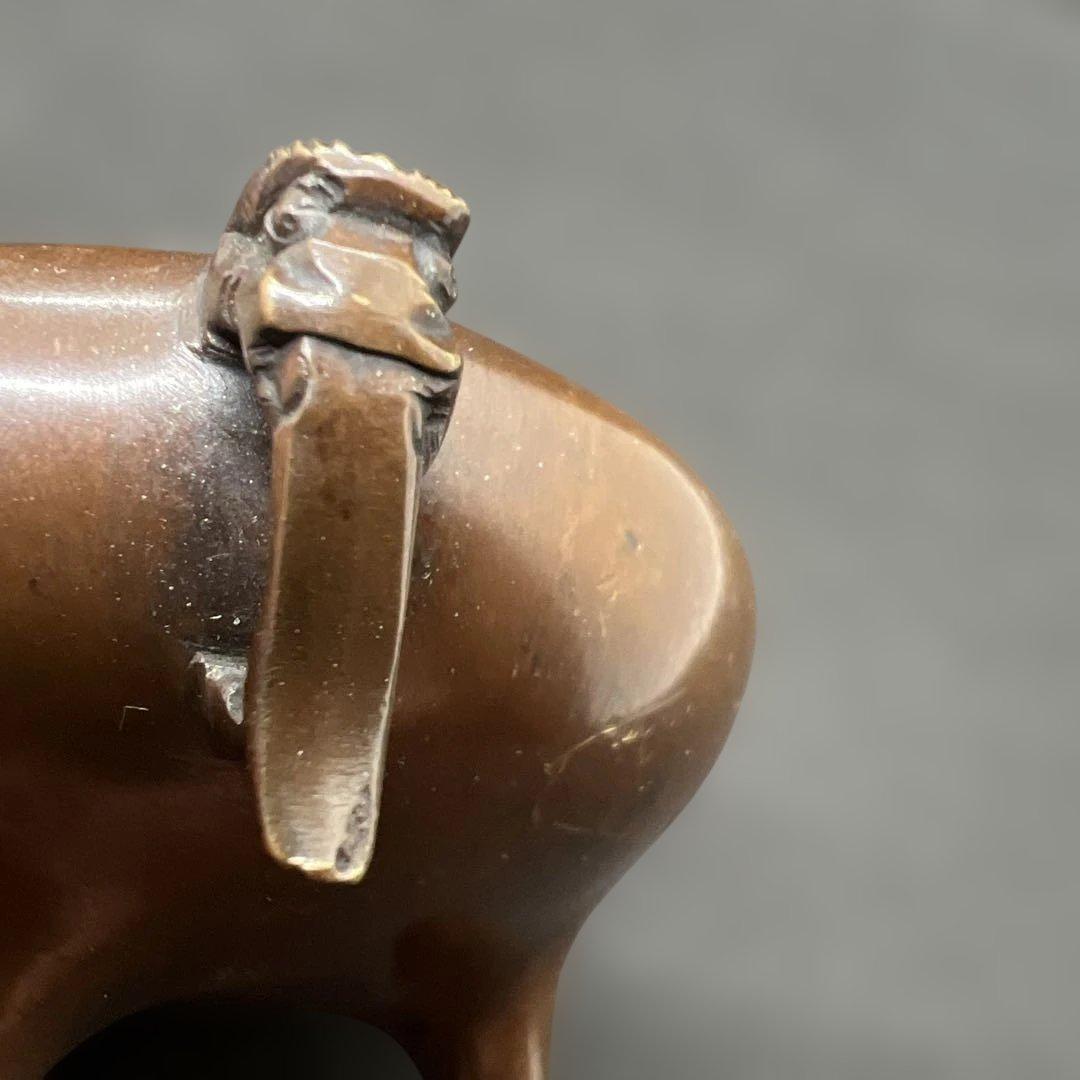 精銅製時代香炉　ハンドメイド　香道具　金属工芸
