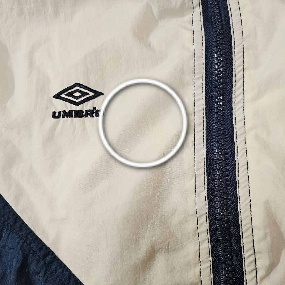 90s UMBRO アンブロナイロンジャケット 刺繍ロゴ 単丈 太アーム