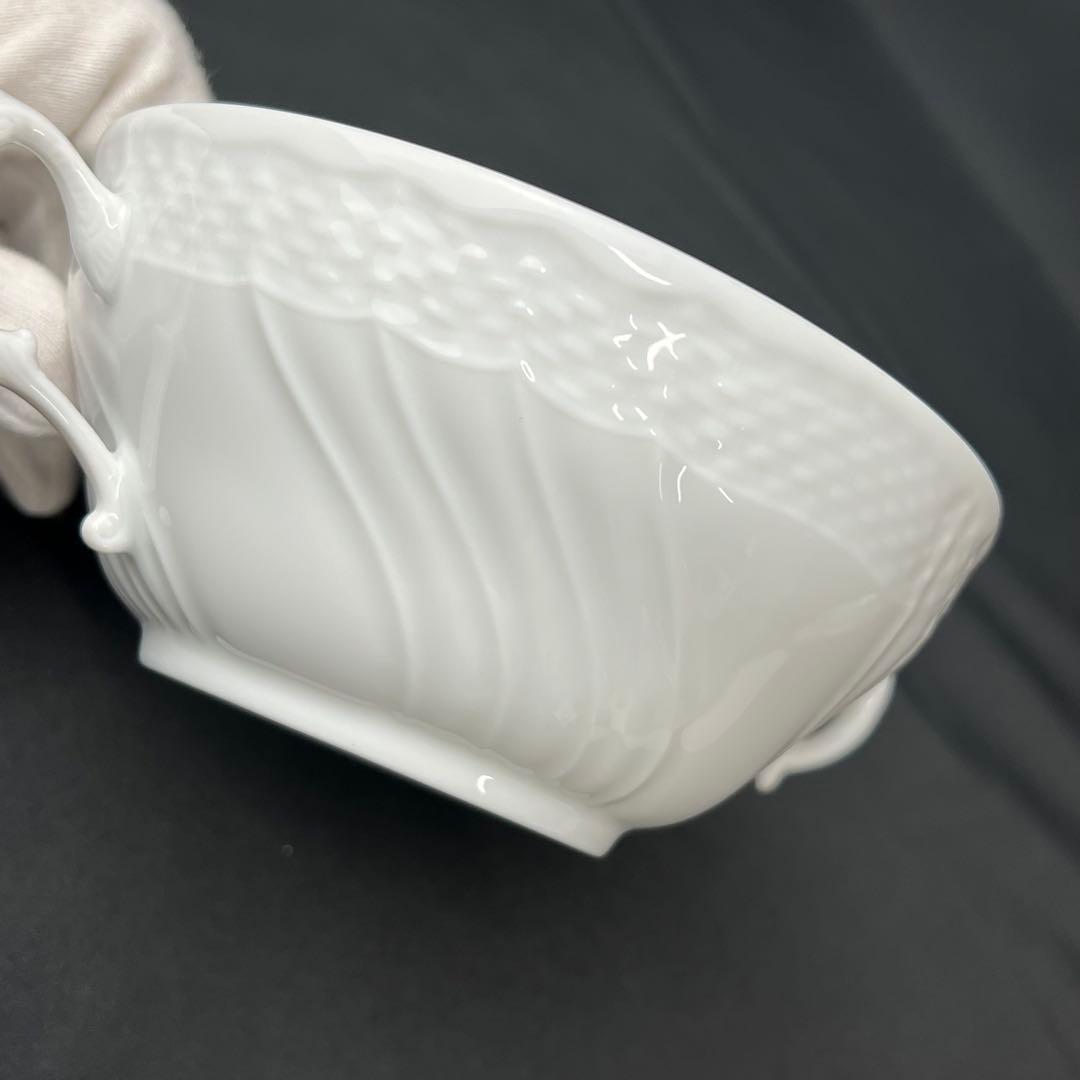 リチャードジノリ　ベッキオホワイト　スープカップ＆ソーサー　ペア