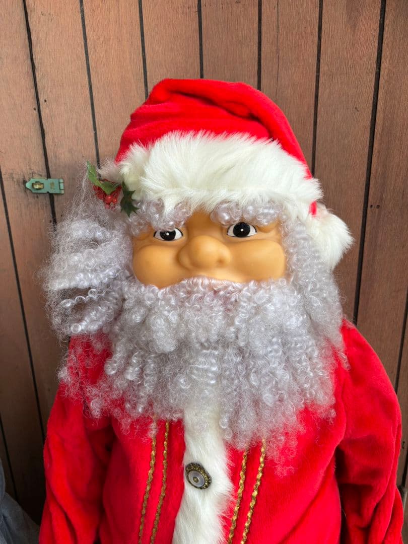 サウンドに乗りながら踊るサンタクロースオブジェ　特大130cm