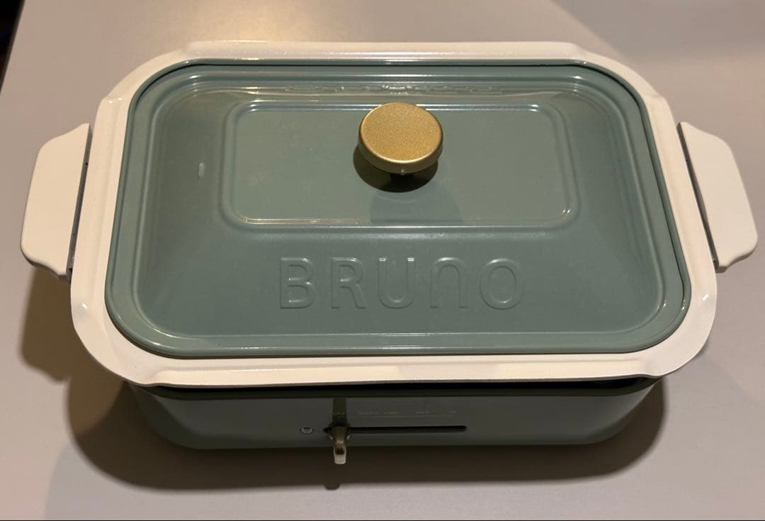 BRUNO スモーキーグリーンコンパクトホットプレート 鍋、グリル、たこ焼き