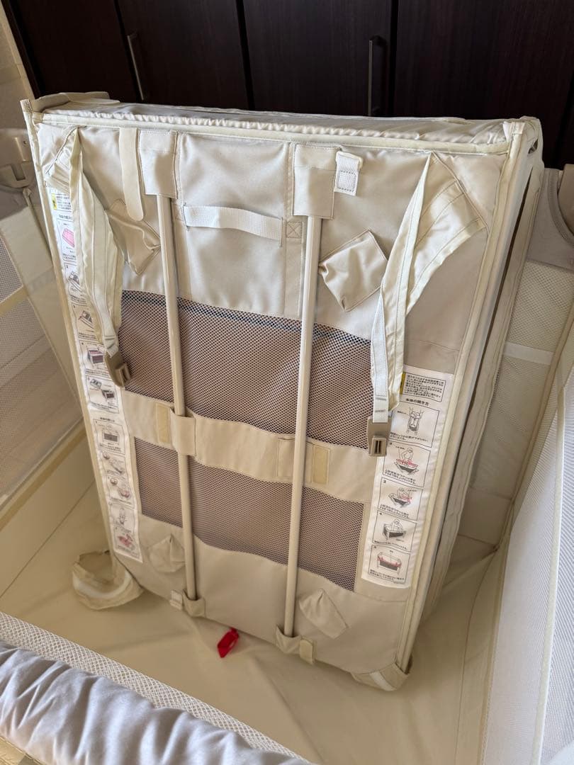 【美品】ココネルエアープラス　折りたたみ式メッシュベビーベッド　取説付き