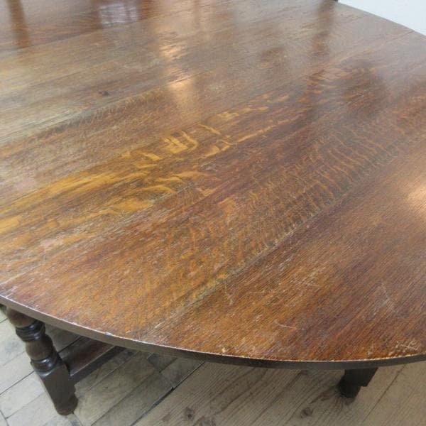 イギリス アンティーク 家具 大きな ゲートレッグテーブル 英国 6157e