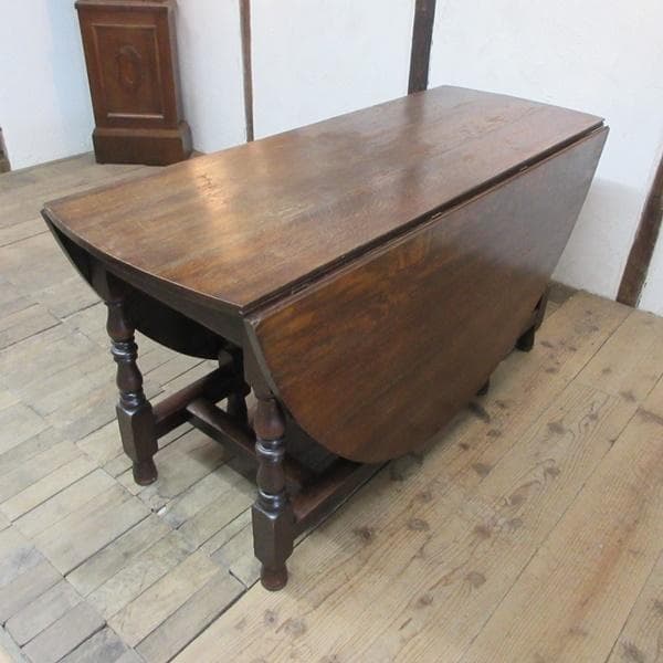 イギリス アンティーク 家具 大きな ゲートレッグテーブル 英国 6157e