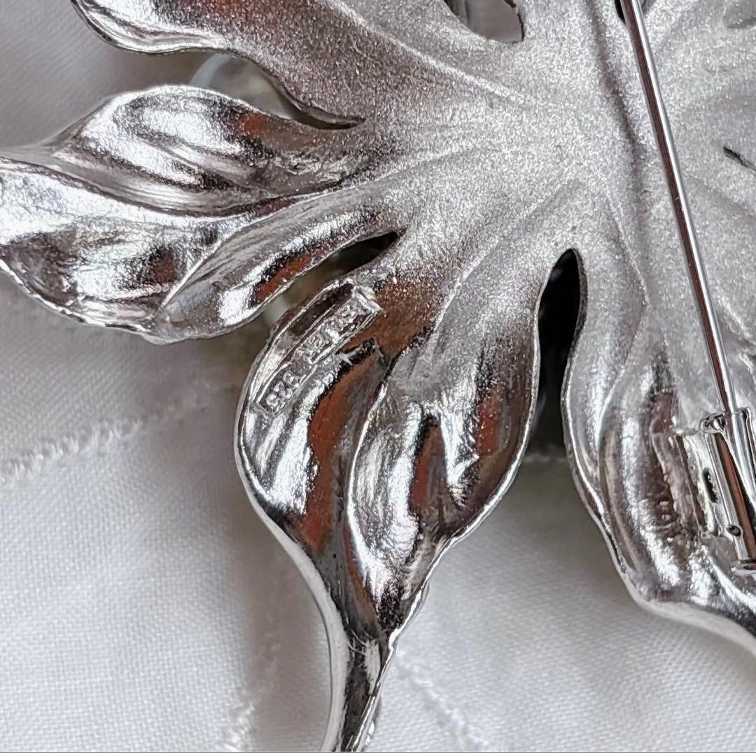 【SILVER パールブローチ】