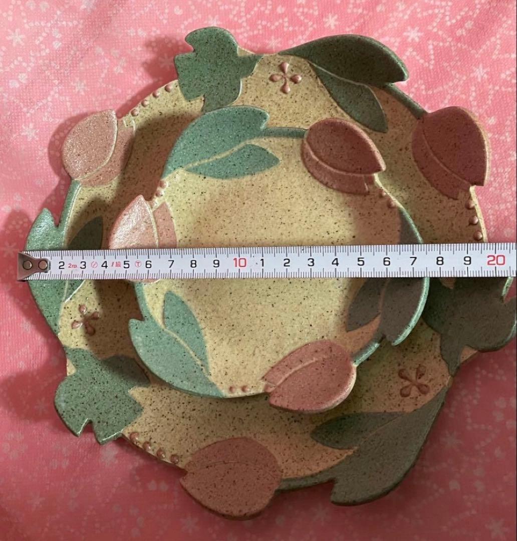 苔色工房　田中遼馬　大小各2枚　チューリップ　ミントグリーン・ピンク　新品未使用