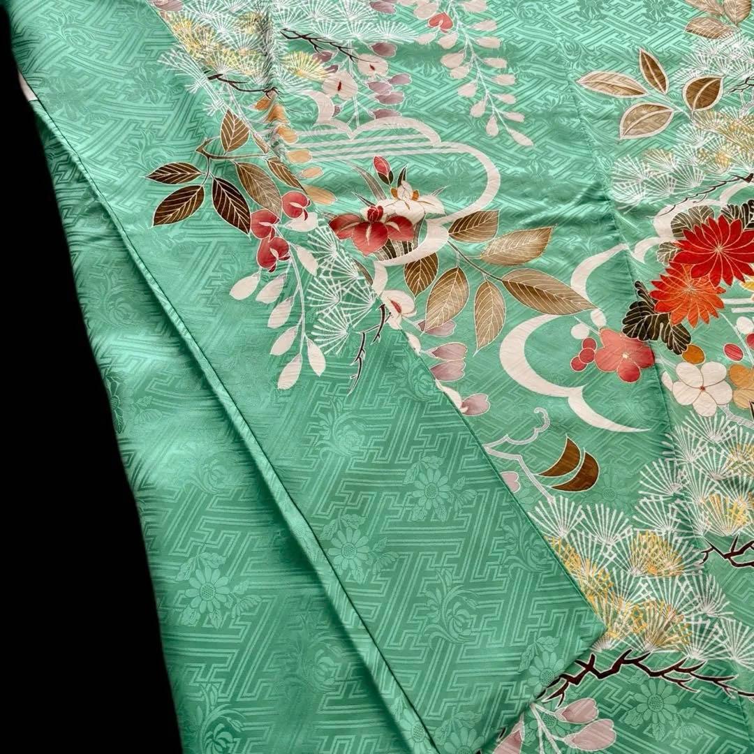極上　美品振袖フルセット　手挿し友禅　正絹長襦袢　古典柄　成人式　155〜165