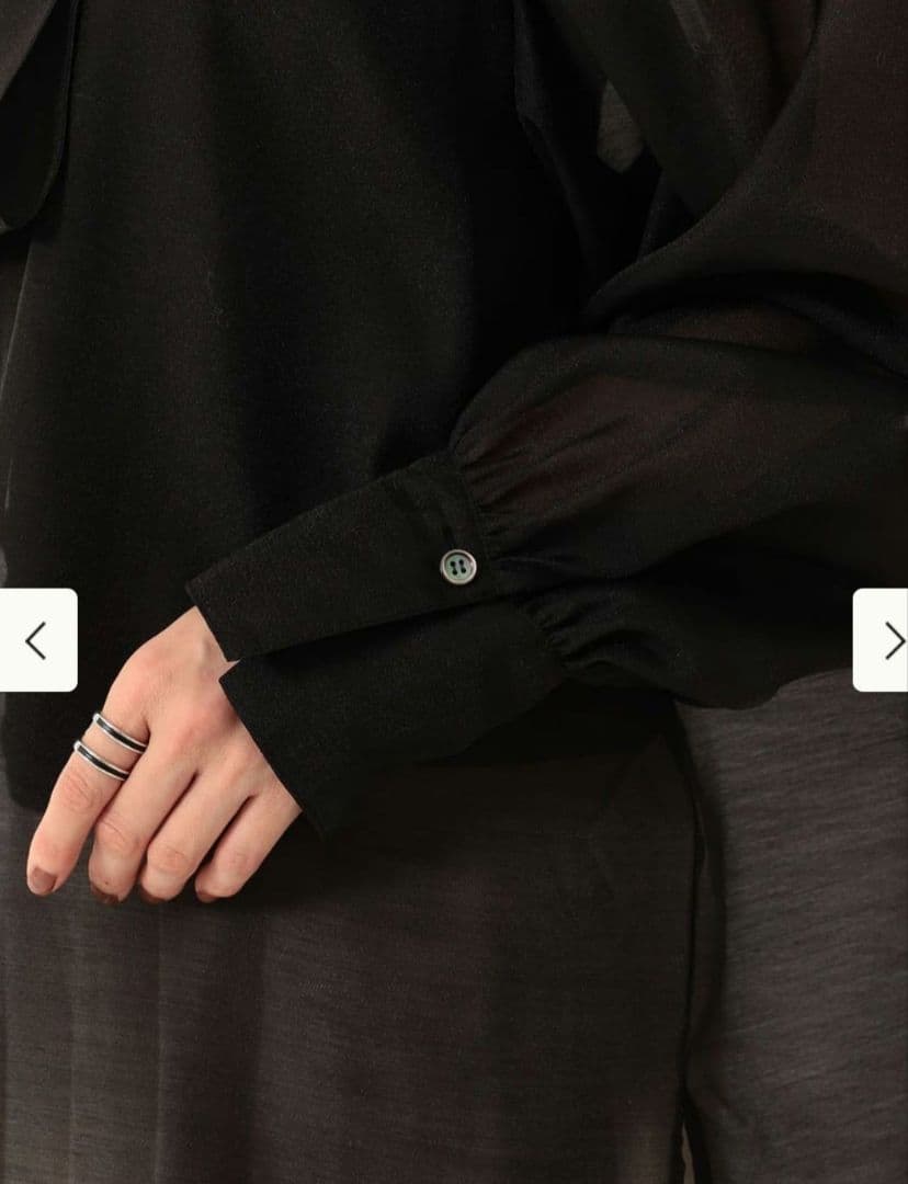 Demi-Luxe BEAMS / オーガンジー リボンブラウス