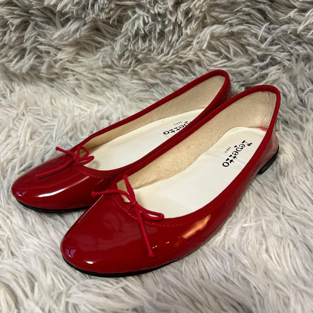 【美品】repetto Cendrillon バレエシューズ レッド 37サイズ