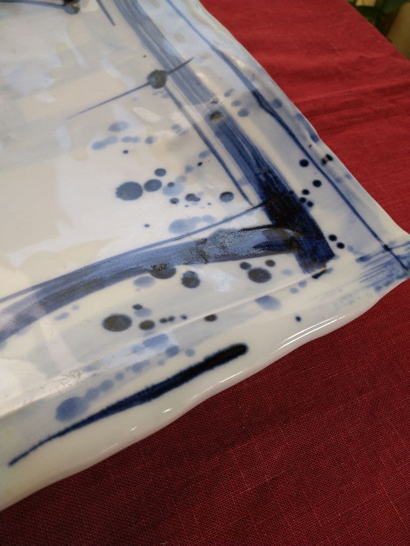 ♦ブロが選ぶ【高級皿・人気の美濃焼・ 庄右ェ門作】デザイン【扇型超特大皿】３皿