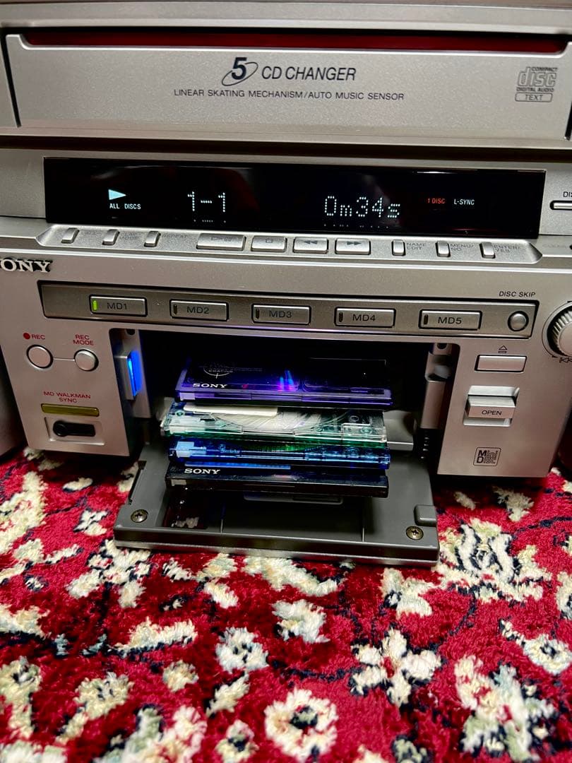 ソニー希少システムコンポDHC-MD777中古動作品STR-MD777ビンテージ