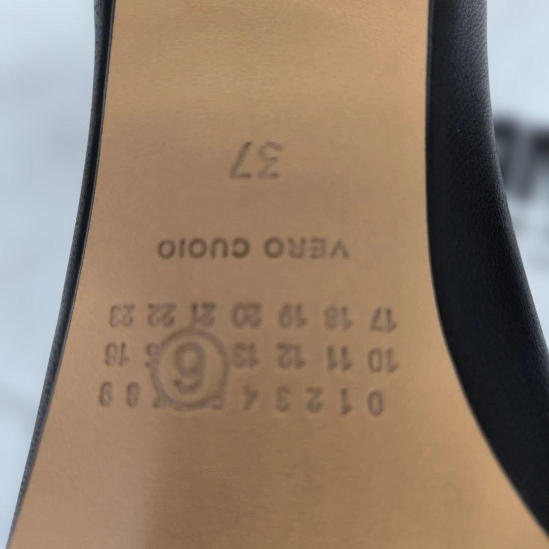 Maison Margiela MM6 ブラックフラットシューズ