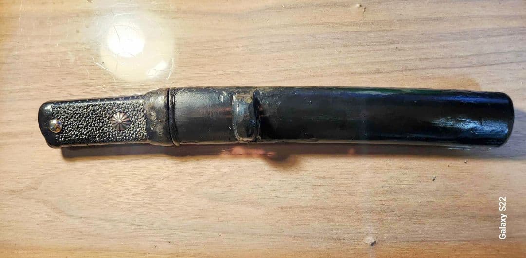 残欠使用短刀アンティーク仕上げブラック系（登録不要合法品）