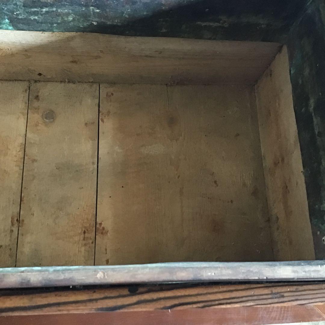 骨董　古民具　大型江戸火鉢　欅　クロガキ　検・鉄瓶