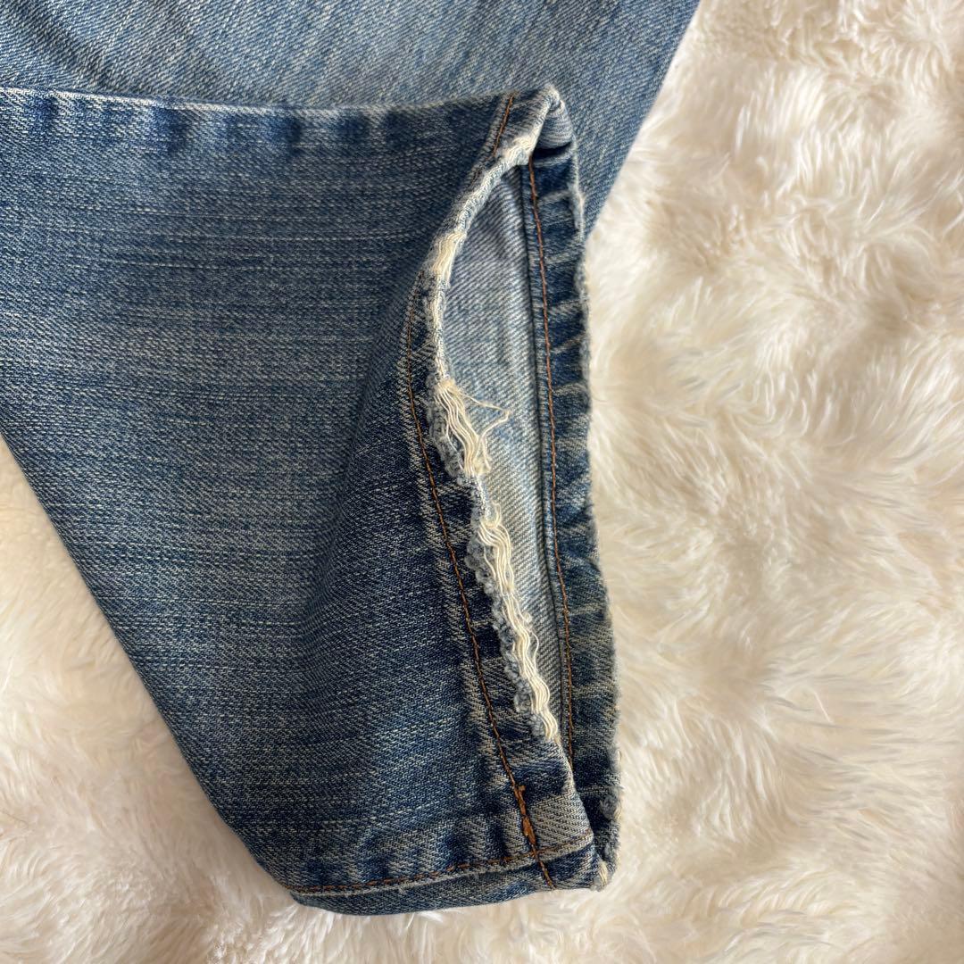 ドルガバ ウォッシュド ダメージ チェーン デニムパンツ