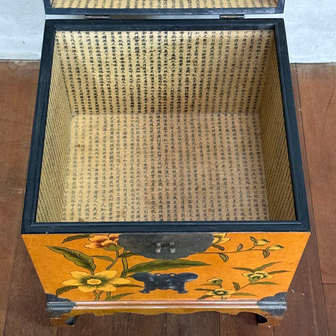 H15K27 季朝家具 木製 収納箱 鍵付き