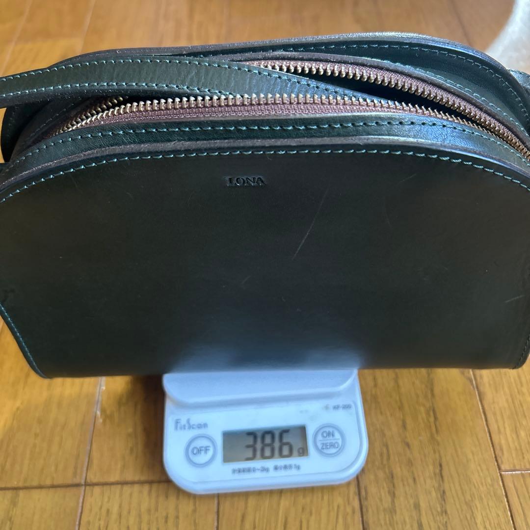 LONA ハーフムーンショルダー　ブリティッシュグリーン　デシ入り