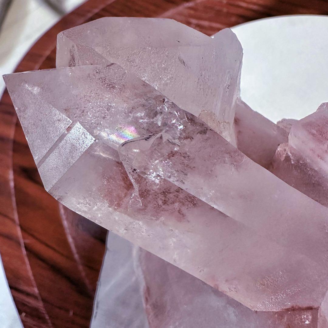 希少❗️超綺麗♡レインボー☆超強いパワー ヒマラヤ水晶 クラスター天然石A1454