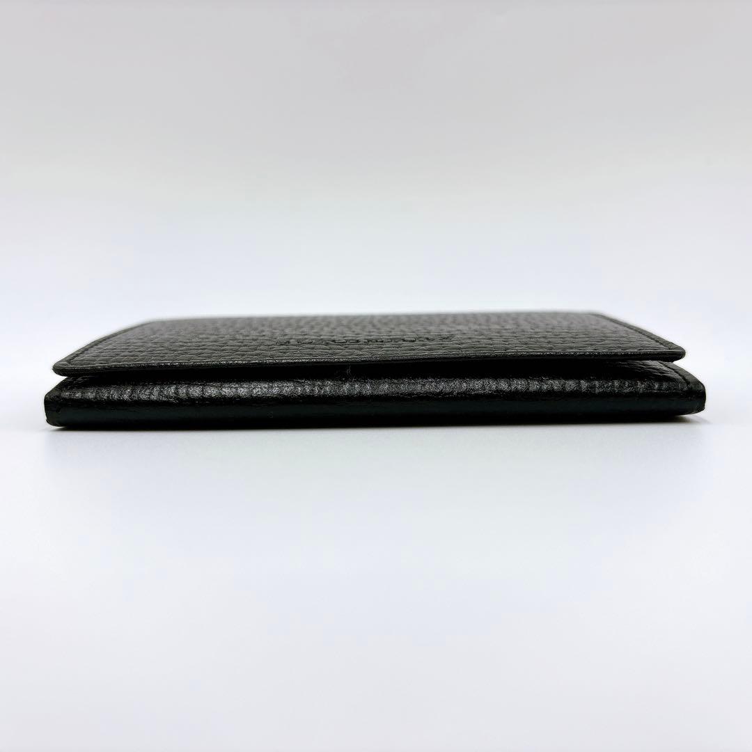 新品同様 ＊ BURBERRY バーバリー 型押し レザー 名刺入れ ブラック