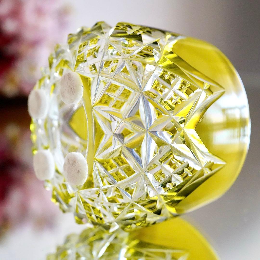 美品★希少オールドバカラBACCARAT コルベール グリーン色被せ 小物入れA