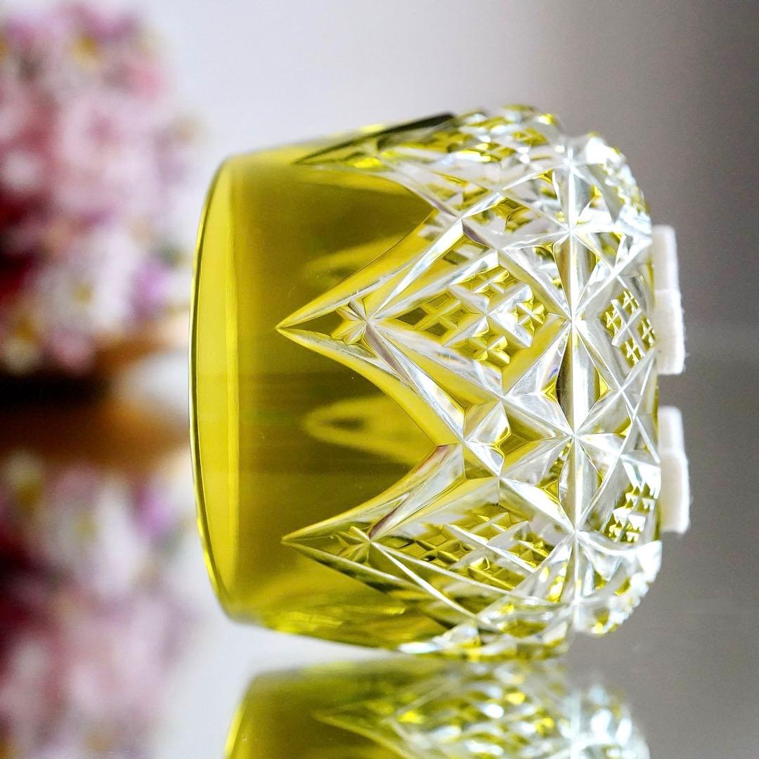 美品★希少オールドバカラBACCARAT コルベール グリーン色被せ 小物入れA