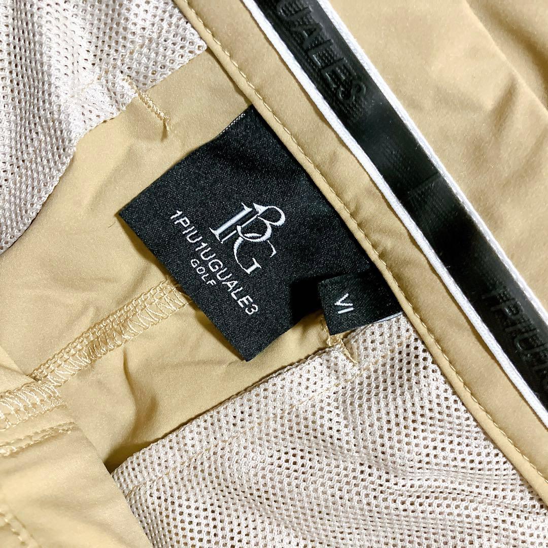 美品　1PIU1UGUALE3 GOLF タックパンツXL ベージュ