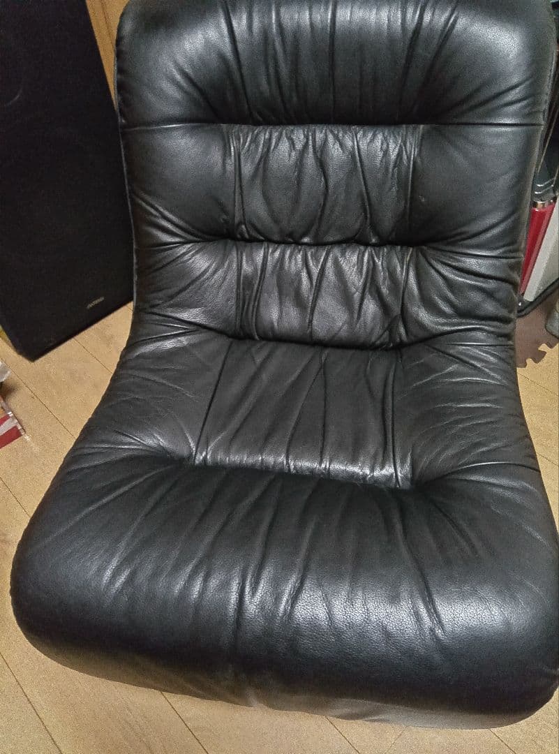 黒 本革ソファ　年代物美品