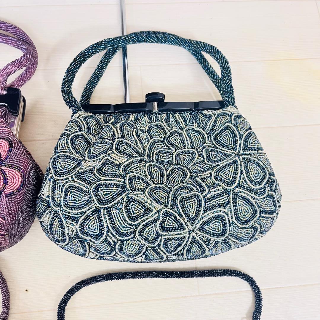 【5個 まとめて】ビーズバッグ 和装小物 ハンドバッグ 東京小黒 など