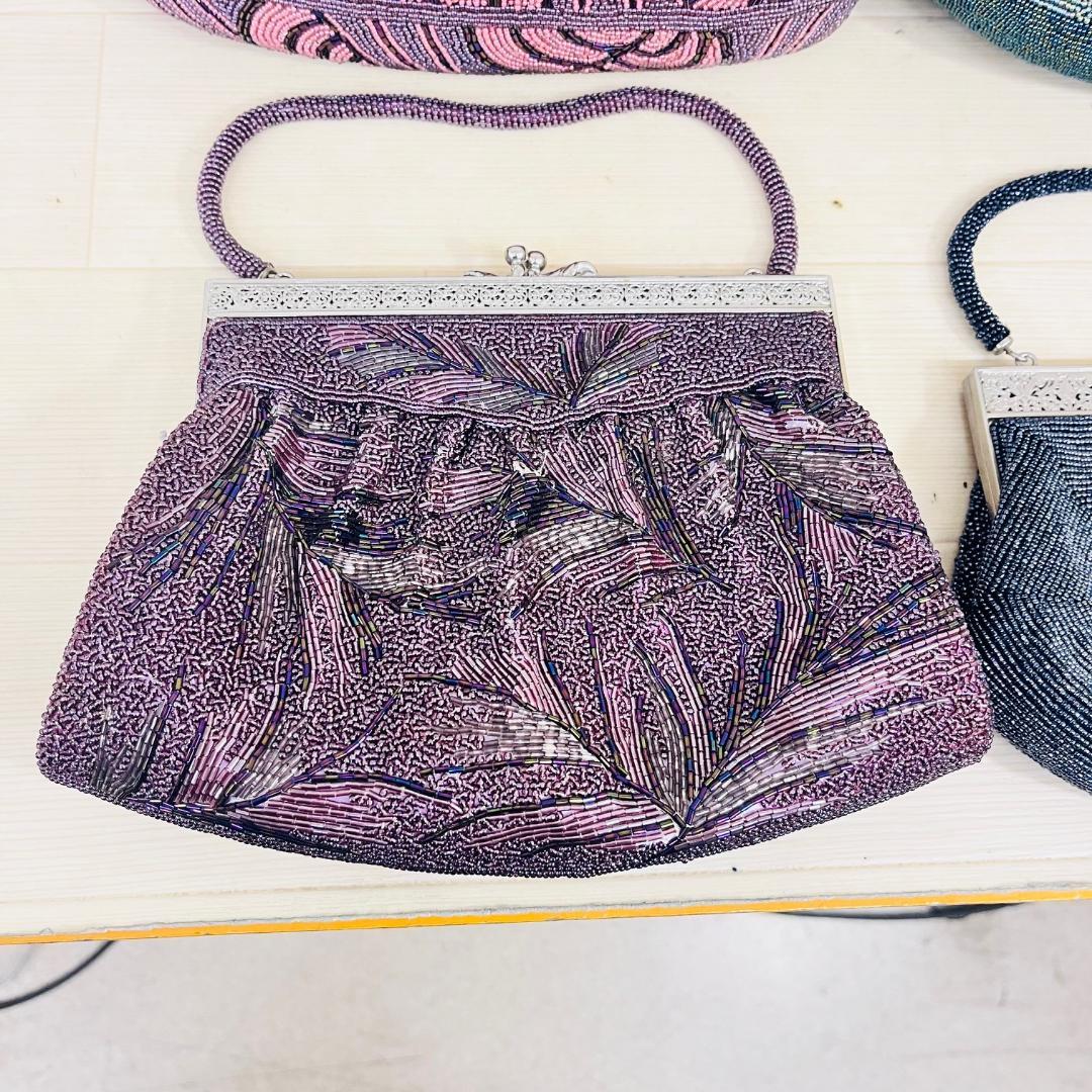 【5個 まとめて】ビーズバッグ 和装小物 ハンドバッグ 東京小黒 など