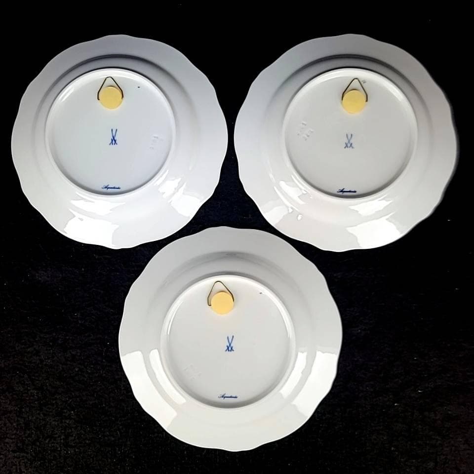 ◇美品◇マイセン　飾り皿　スズラン　プレート　3枚　箱つき