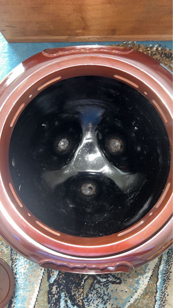 唐銅朝鮮風炉真形釜添　和田美之助 造　共箱　茶器茶道具　風炉釜　切合風炉　切合釜