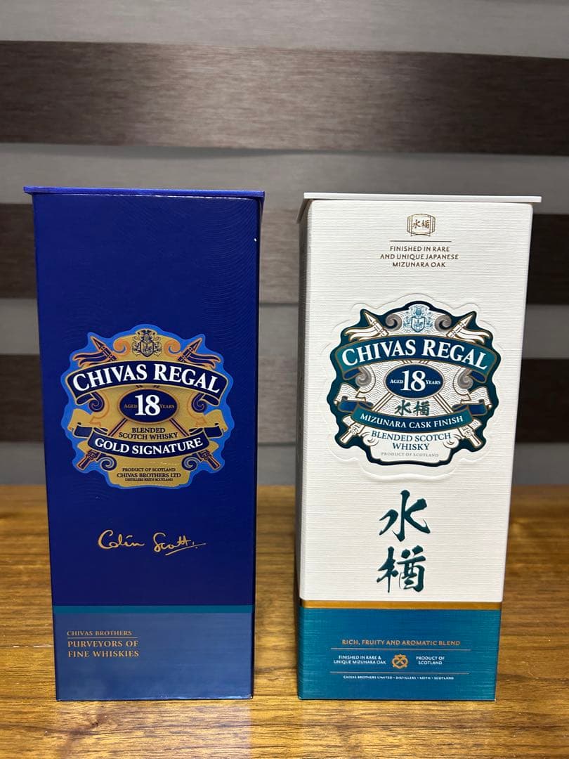 シーバスリーガル　18年 ゴールドシグネチャー & 水楢18年セット