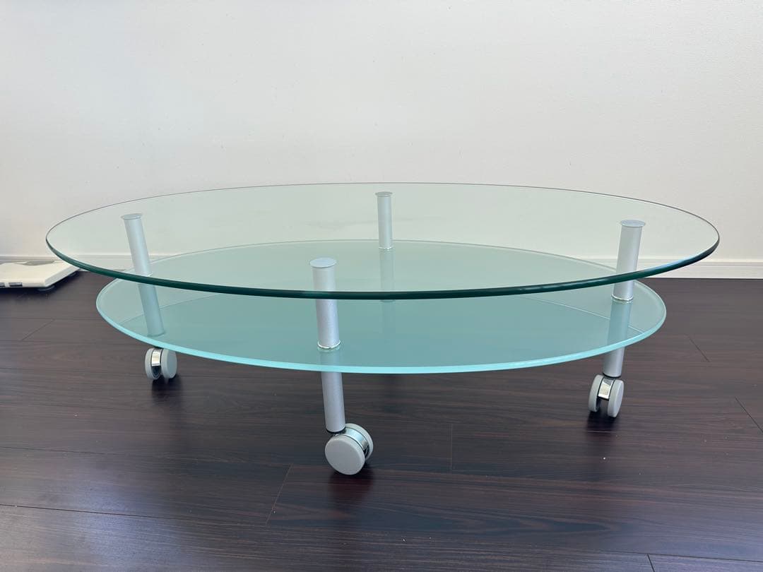 ロナルドシュミット ドイツ製 可動式 ガラステーブル ローテーブル 大塚家具