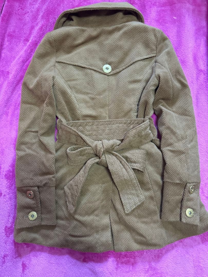 d.i.a. ブラウン コーデュロイ ダブルブレストピーコート