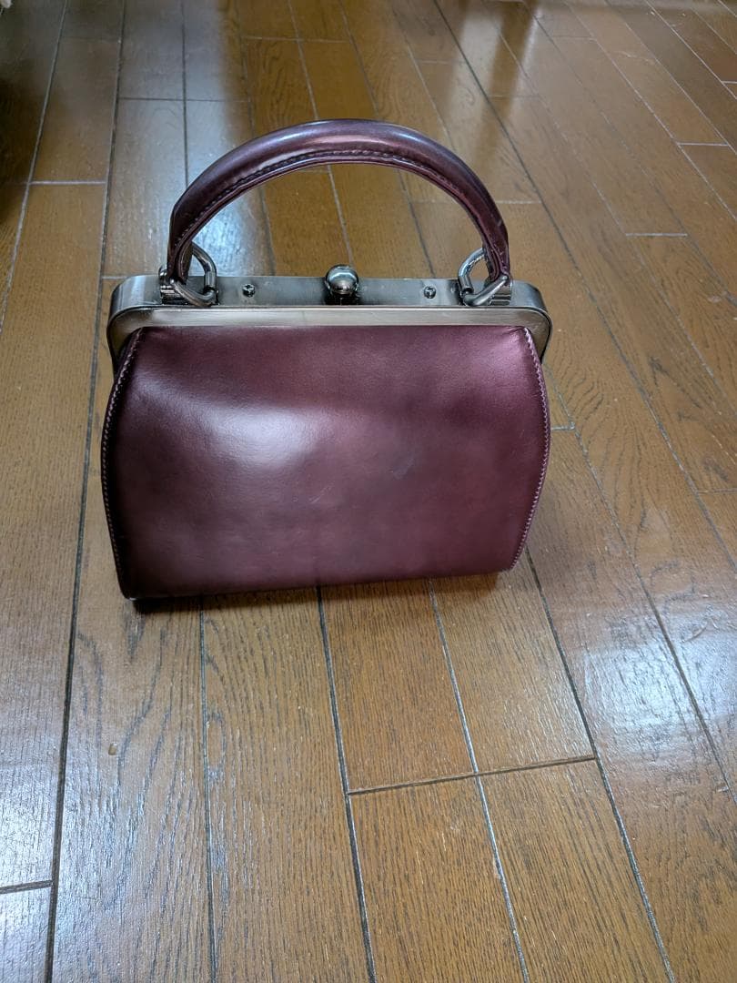 ジャンポールゴルチエ　ニューローズエンボス2WAYがま口バッグ ボルドー