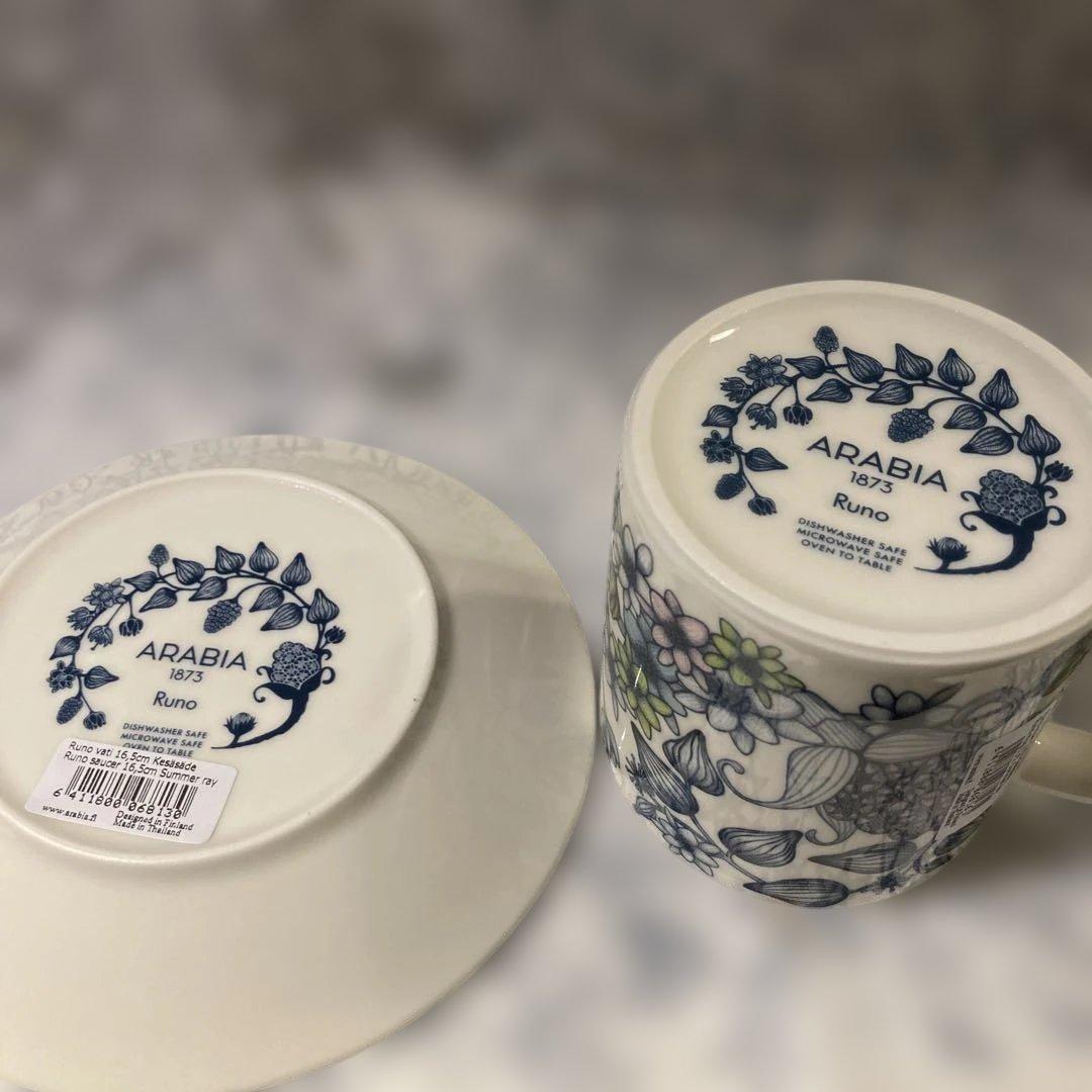 ARABIA サマーレイ　プレートとマグカップ セット　アラビア　ルノ　runo