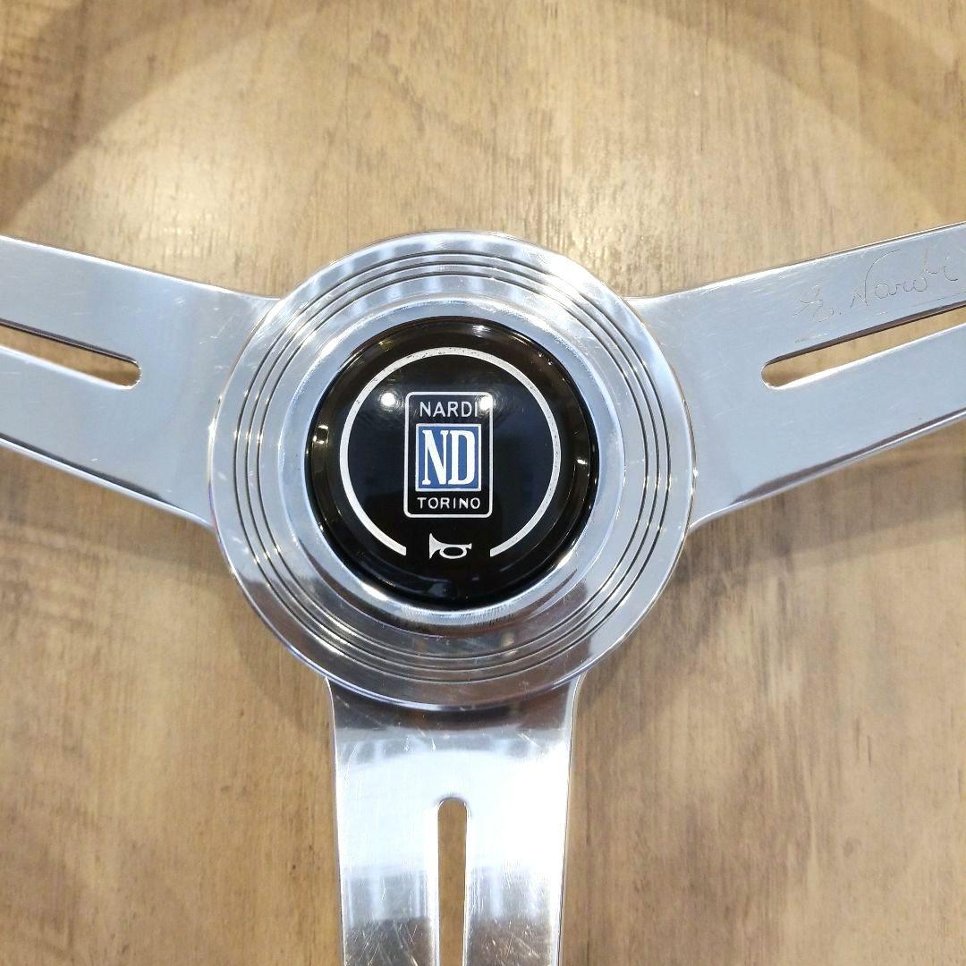 【美品】NARDI★ナルディクラシックウッドポリッシュステアリング/当時物33Φ