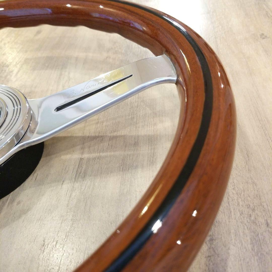 【美品】NARDI★ナルディクラシックウッドポリッシュステアリング/当時物33Φ