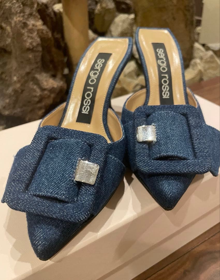 セルジオロッシ　デニムミュール　サイズ35