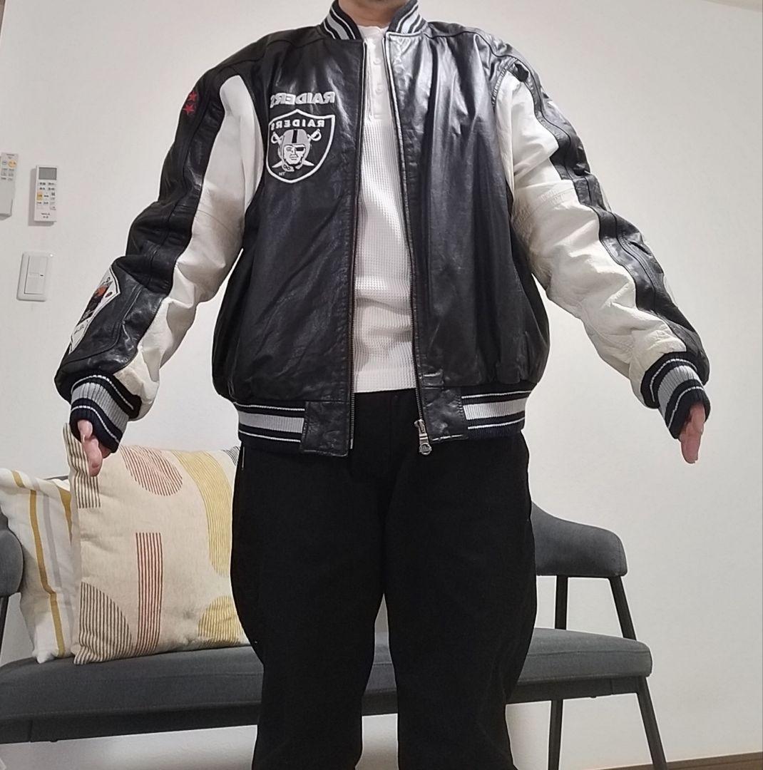 【超希少モデル】カールバンクス　レイダース刺繍　レザージャケットXL